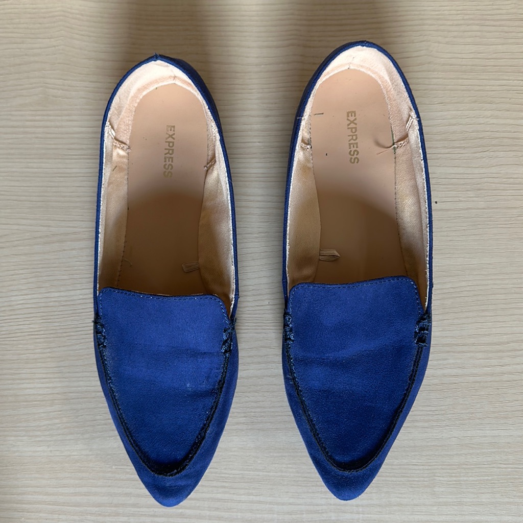 Express Navy Blue Loafers 7